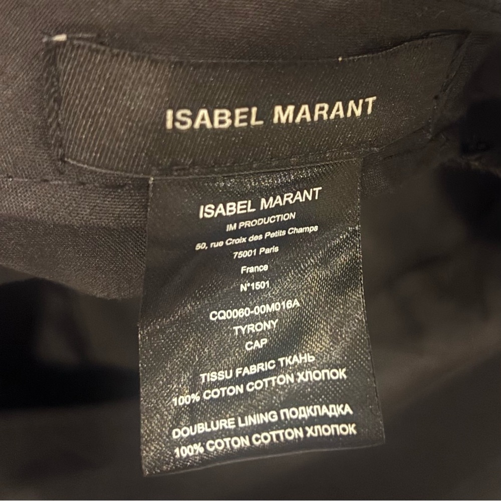 NWT Isabel Marant Black Ecru Tyrony Cap - Picture 5 of 5